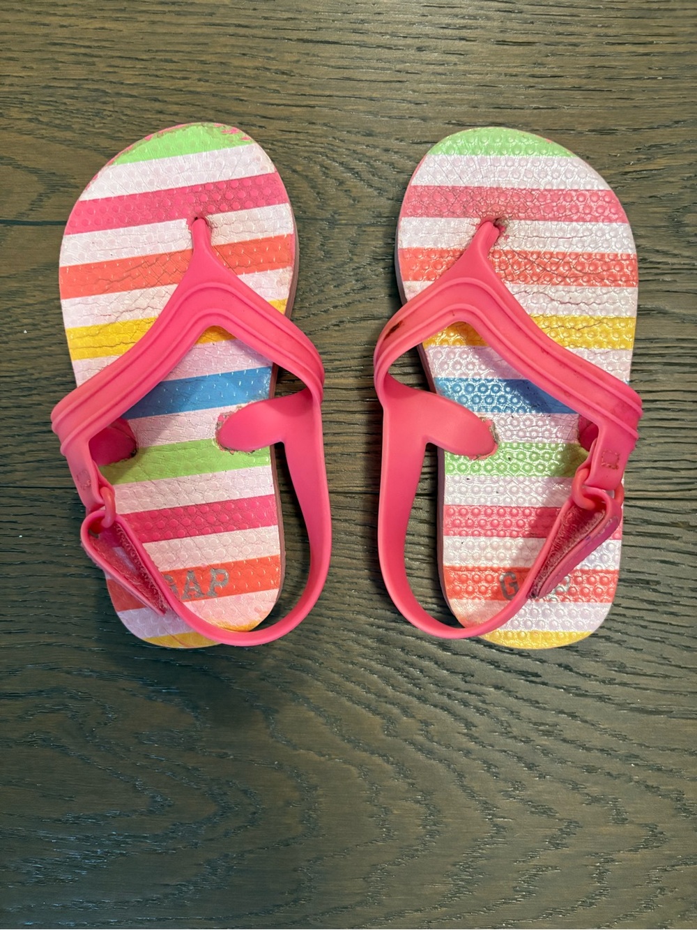 Gap girls toddler beach sandals sz 9t EUC ret $44